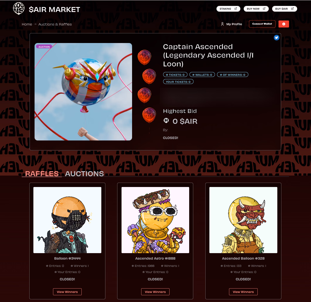 A white-label raffles site, archived
